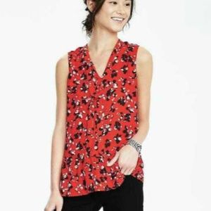 MOVING SALE! Floral Tie Neck Blouse